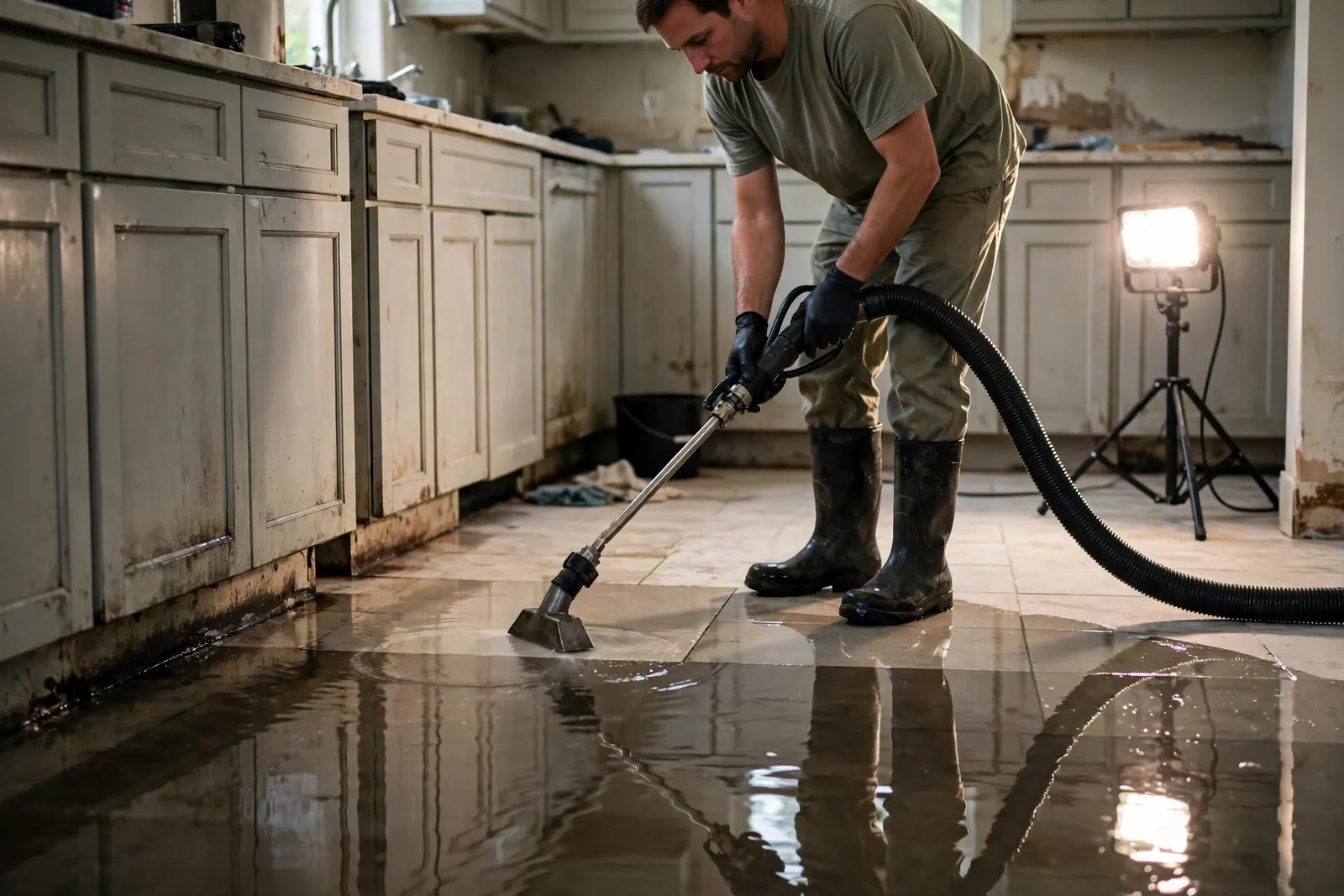 Water extraction in progress at a Queen Creek home